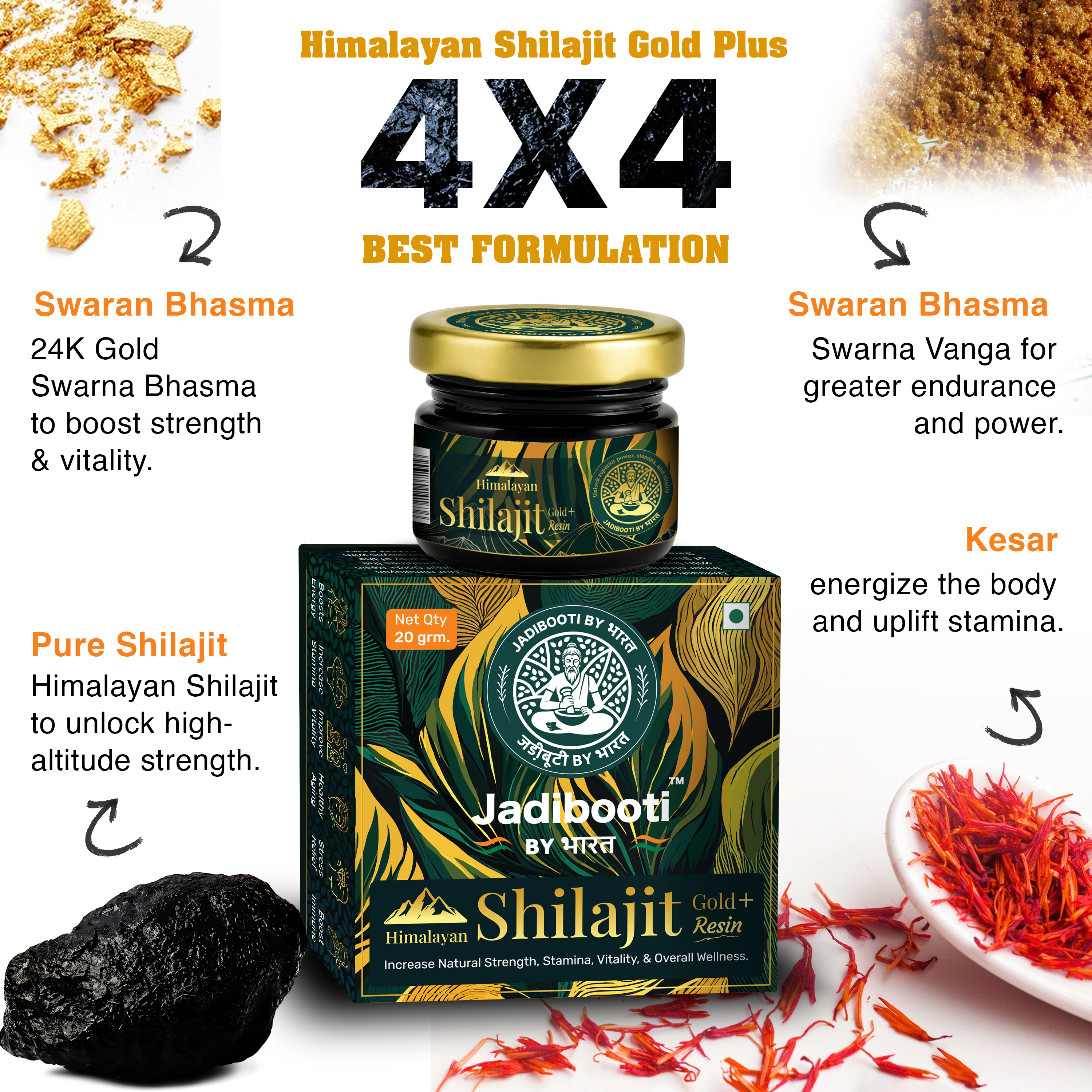 Himalayan Shilajit Gold with Kesar